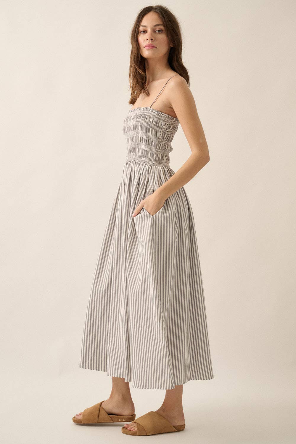Say my Name Fit-and-Flare Pocket Midi Dress