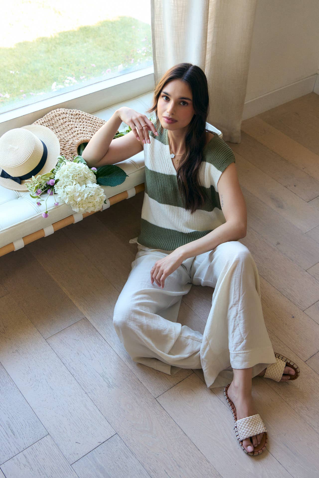 Olive sweater vest