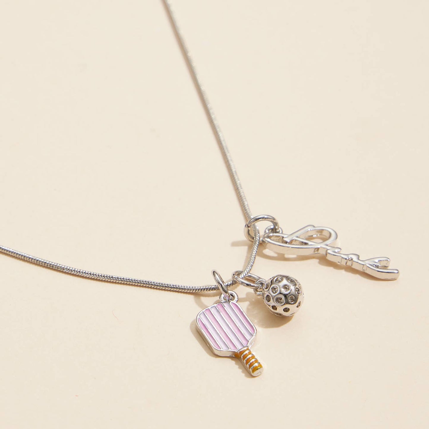 Pickleball Love Charm Necklace