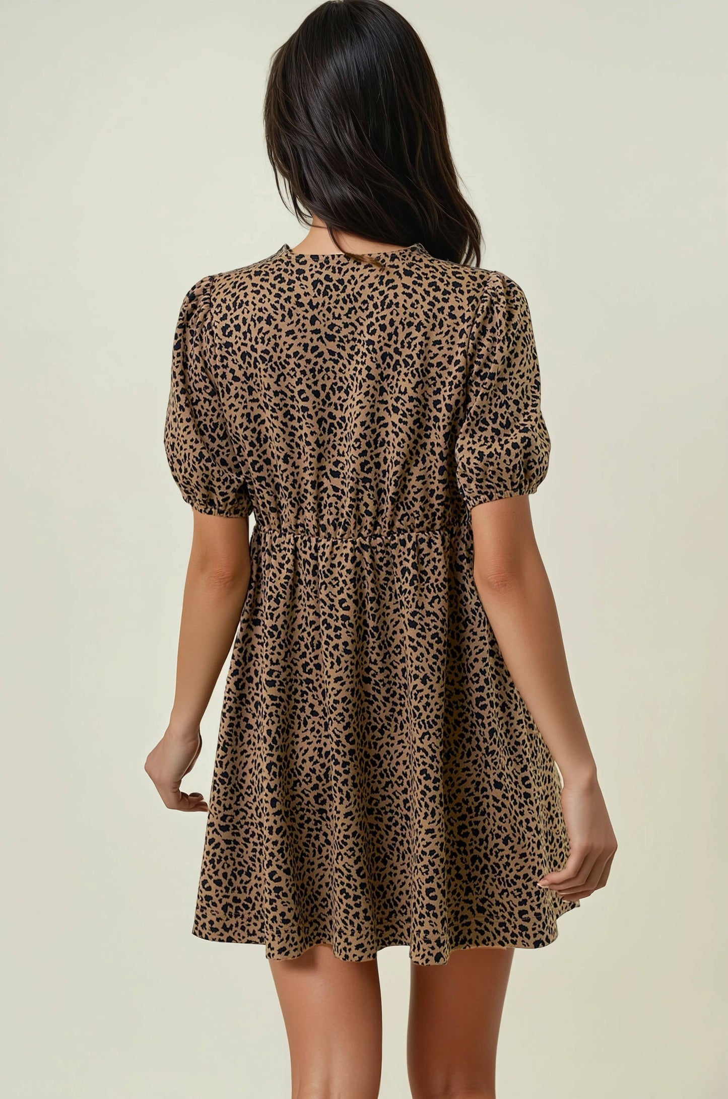 ANIMAL BOW TIE FRONT DRESS