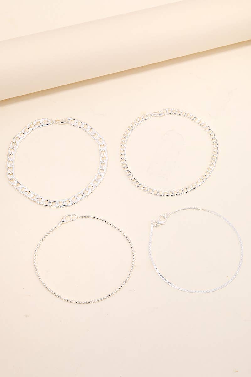 Multi Assorted Chain Link Bracelet