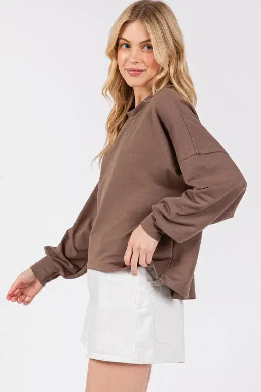 Terry Long Sleeve Top