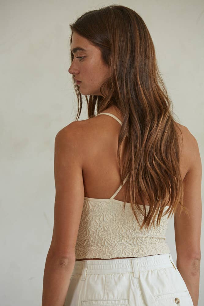 Knit Spandex Seamless Jacquard Tank