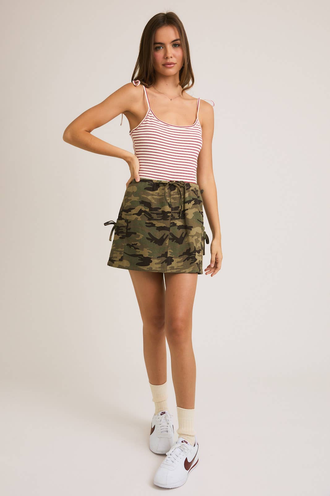 SHOULDER TIE SPAGHETTI BODYSUIT