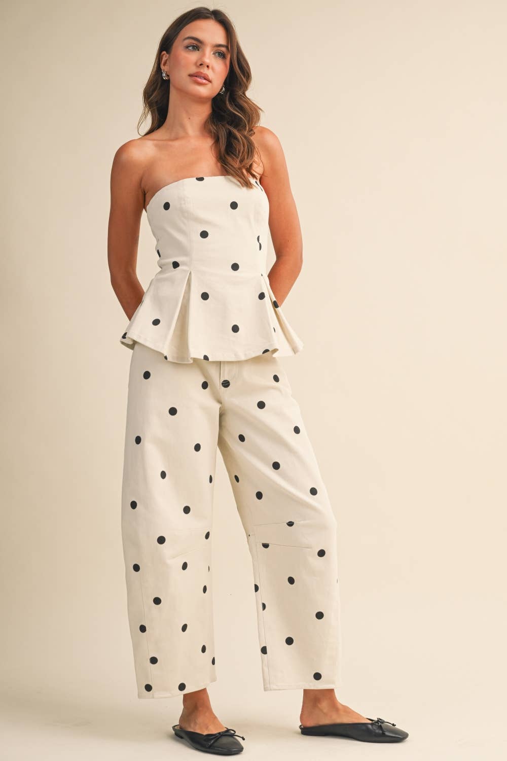 POLKADOT BARREL PANTS