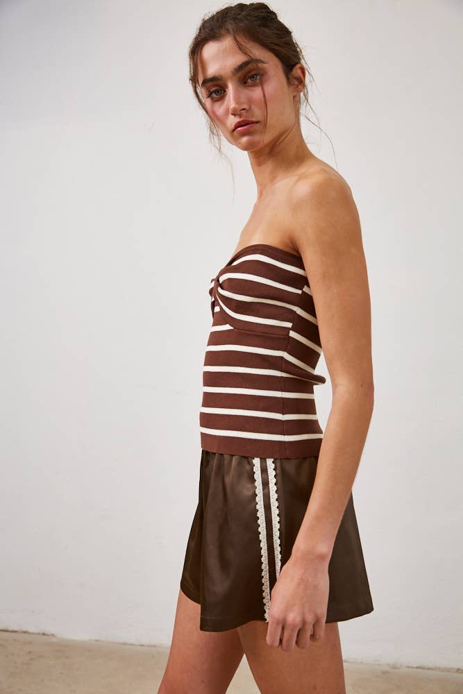 Striped Removable Strap Tank Top