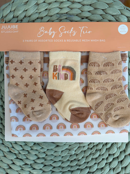 Baby sock trio