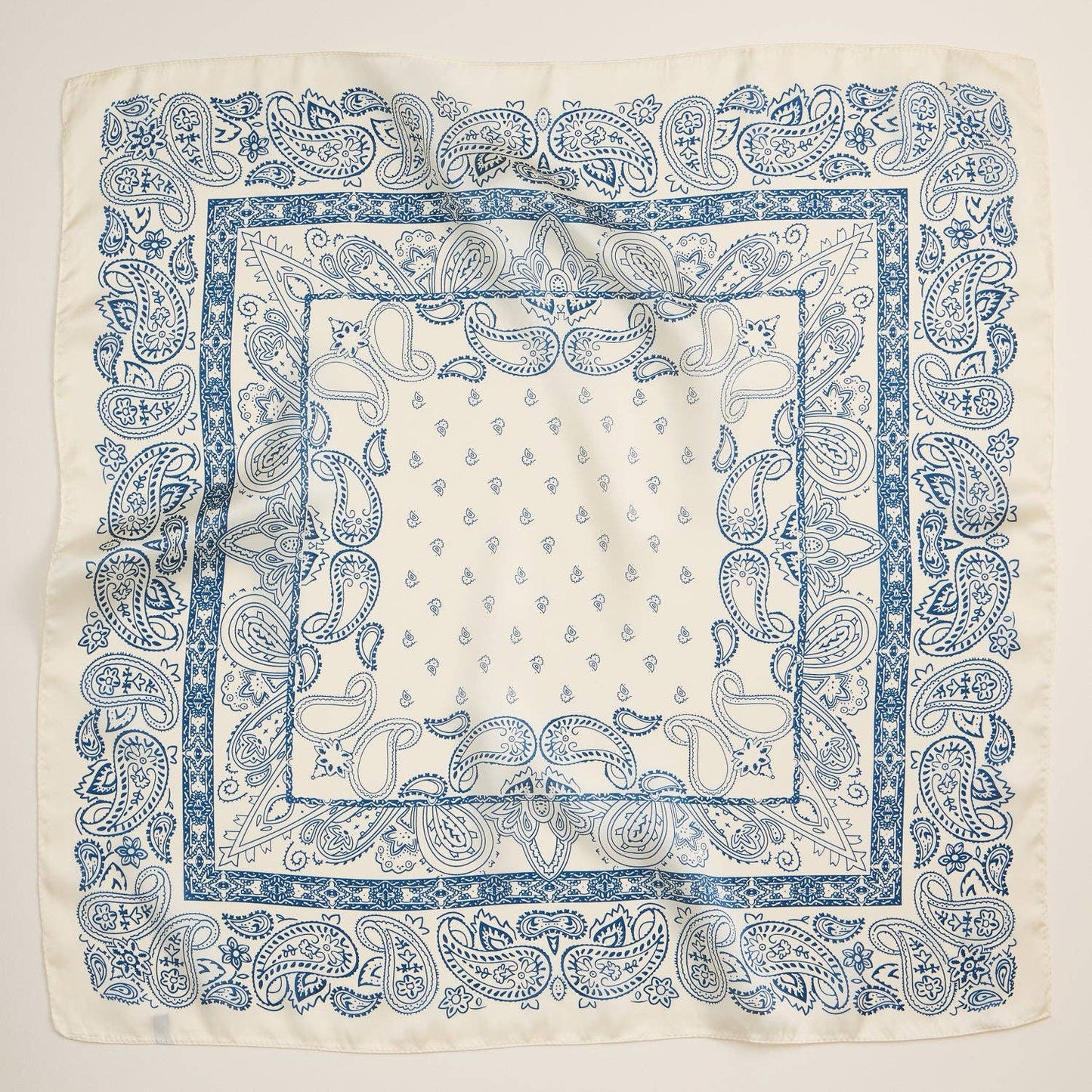 Silk Texture Paisley Bandana Square Scarf