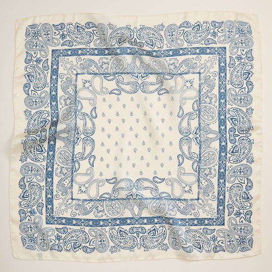 Silk Texture Paisley Bandana Square Scarf