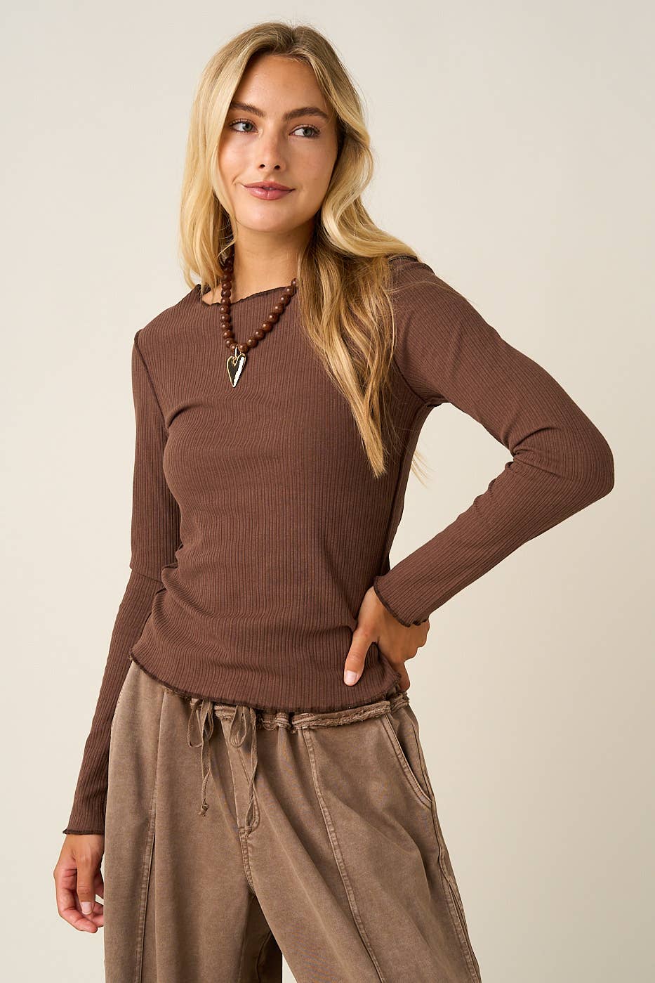 Brown Sugar Ribbed Top