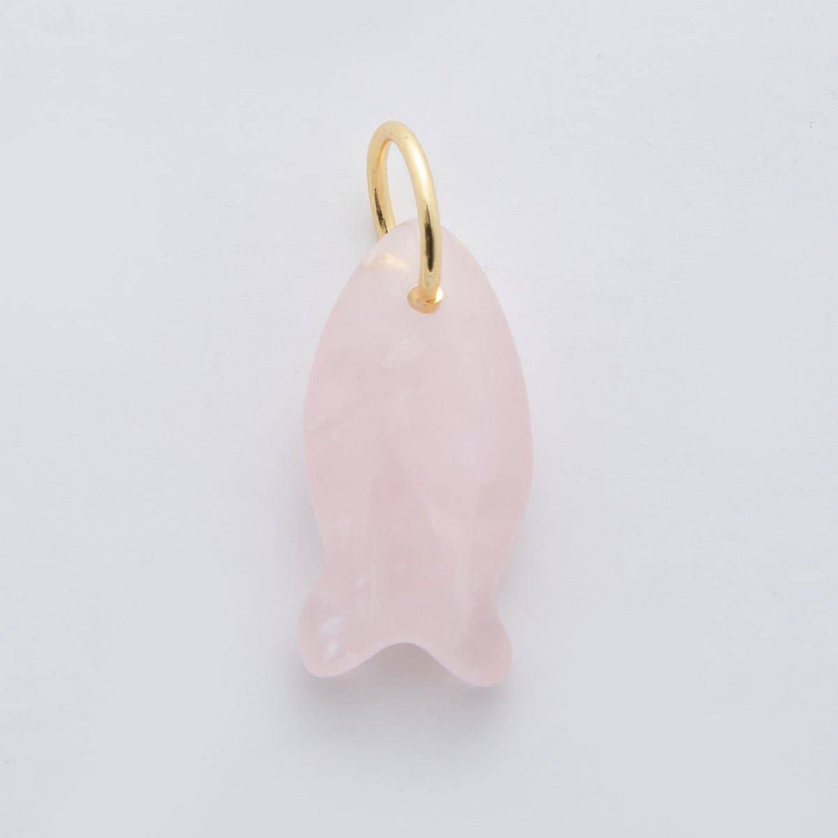 Natural Gemstone Fish Charm