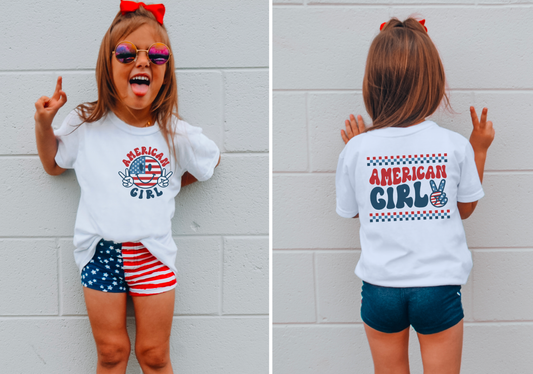 YOUTH Retro American Girl Graphic Tee