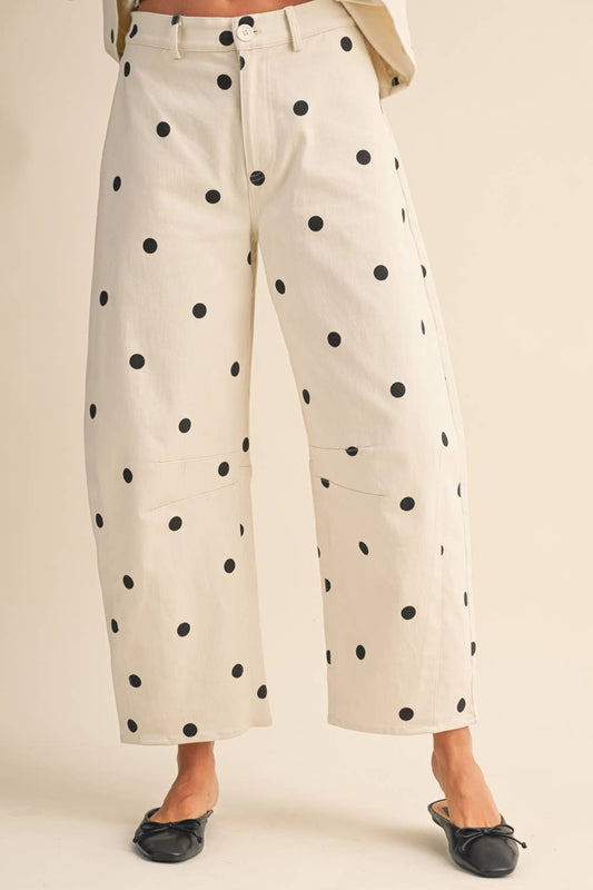 POLKADOT BARREL PANTS