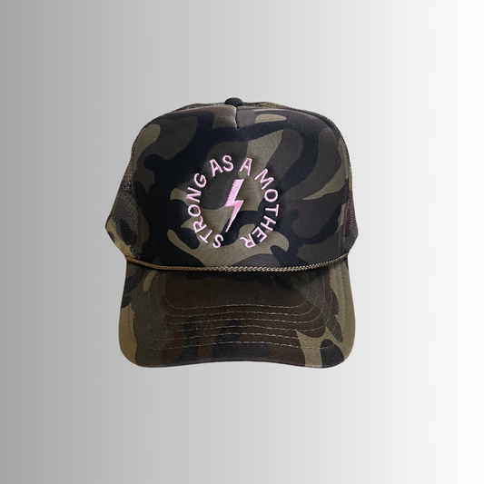 Strong as a mother® Embroidered Trucker Hat - Camo