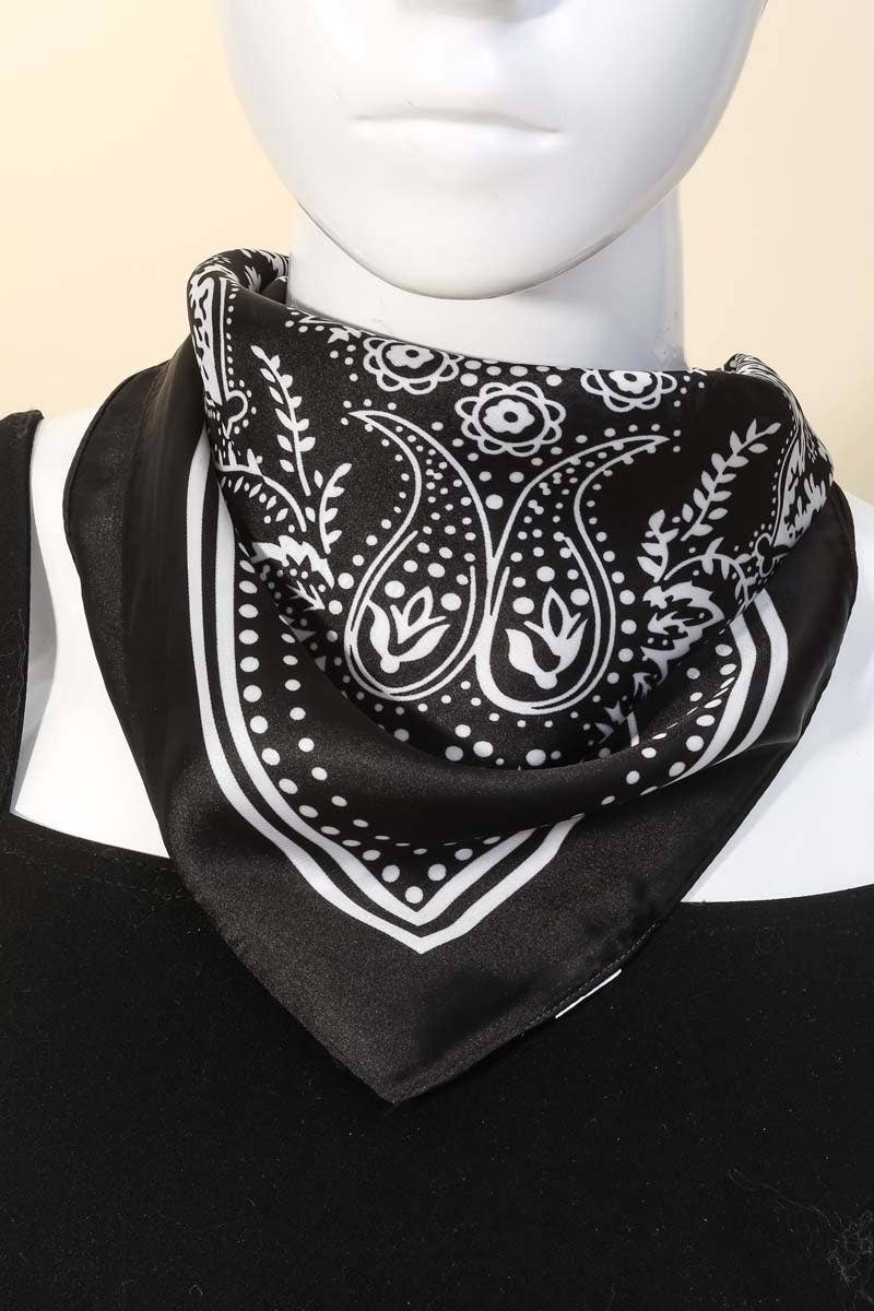 Light Paisley Design Square Scarf