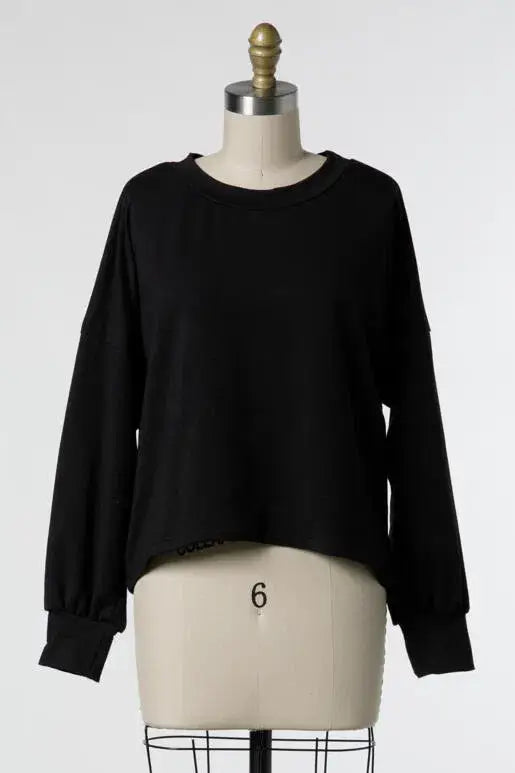Terry Long Sleeve Top