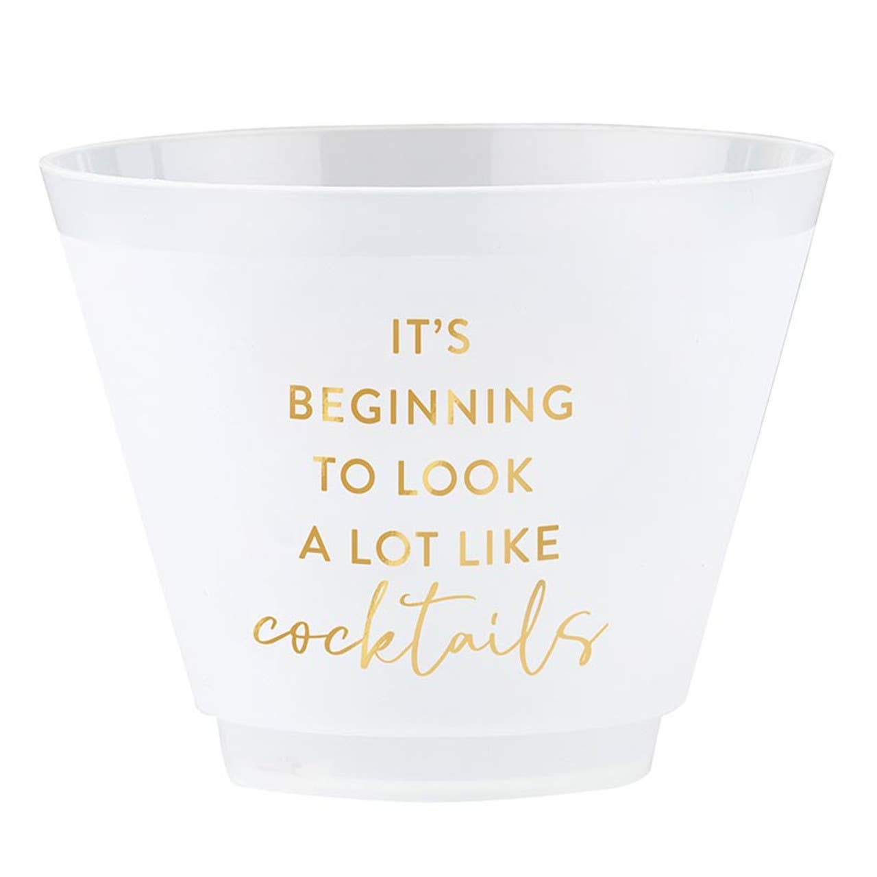 Wine Gold Foil Frost Cup - Cocktails - Set of 8