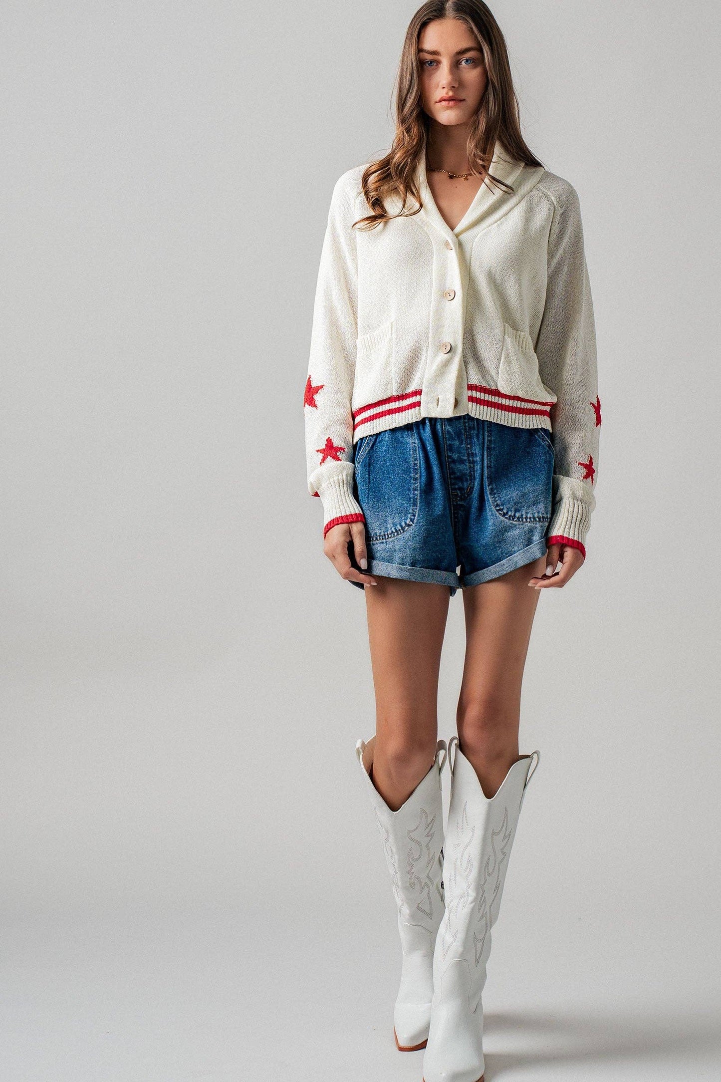 American Flag Knit Cardigan
