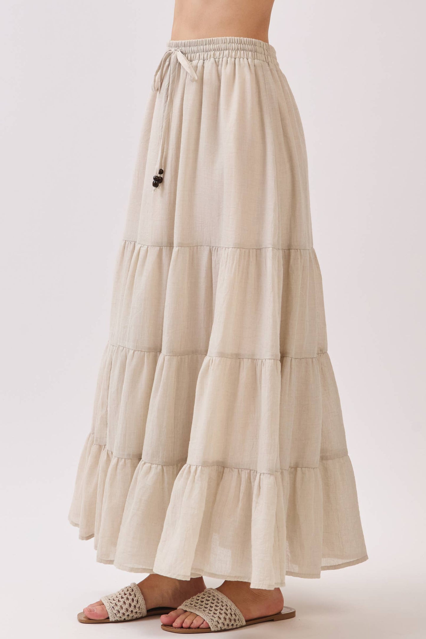 Coconut Tie Maxi Skirt