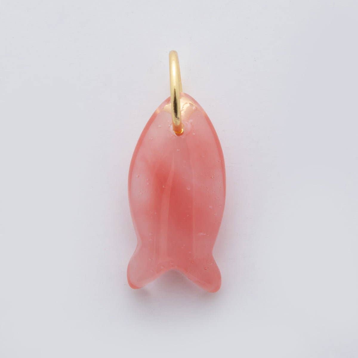 Natural Gemstone Fish Charm