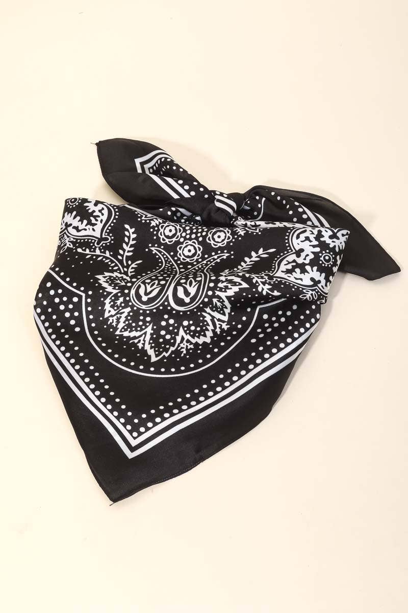 Light Paisley Design Square Scarf