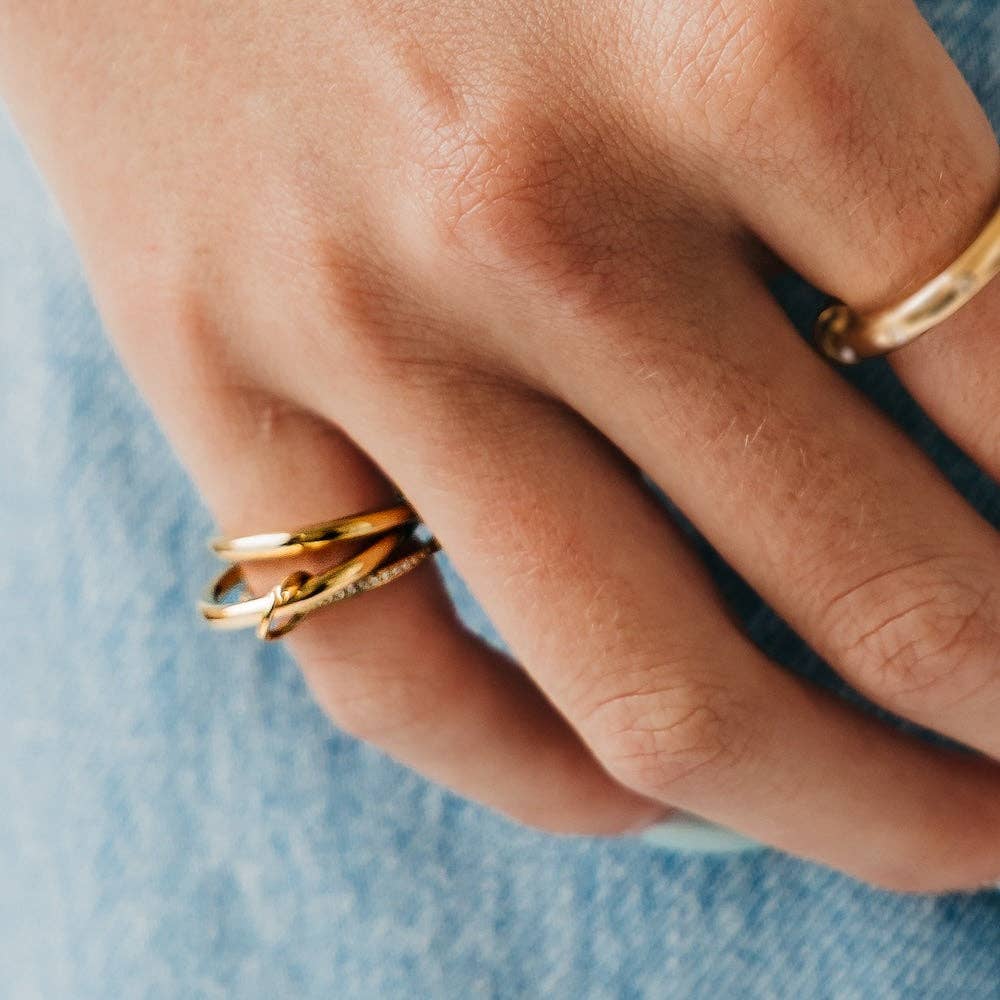 Layered In Diamonds Ring