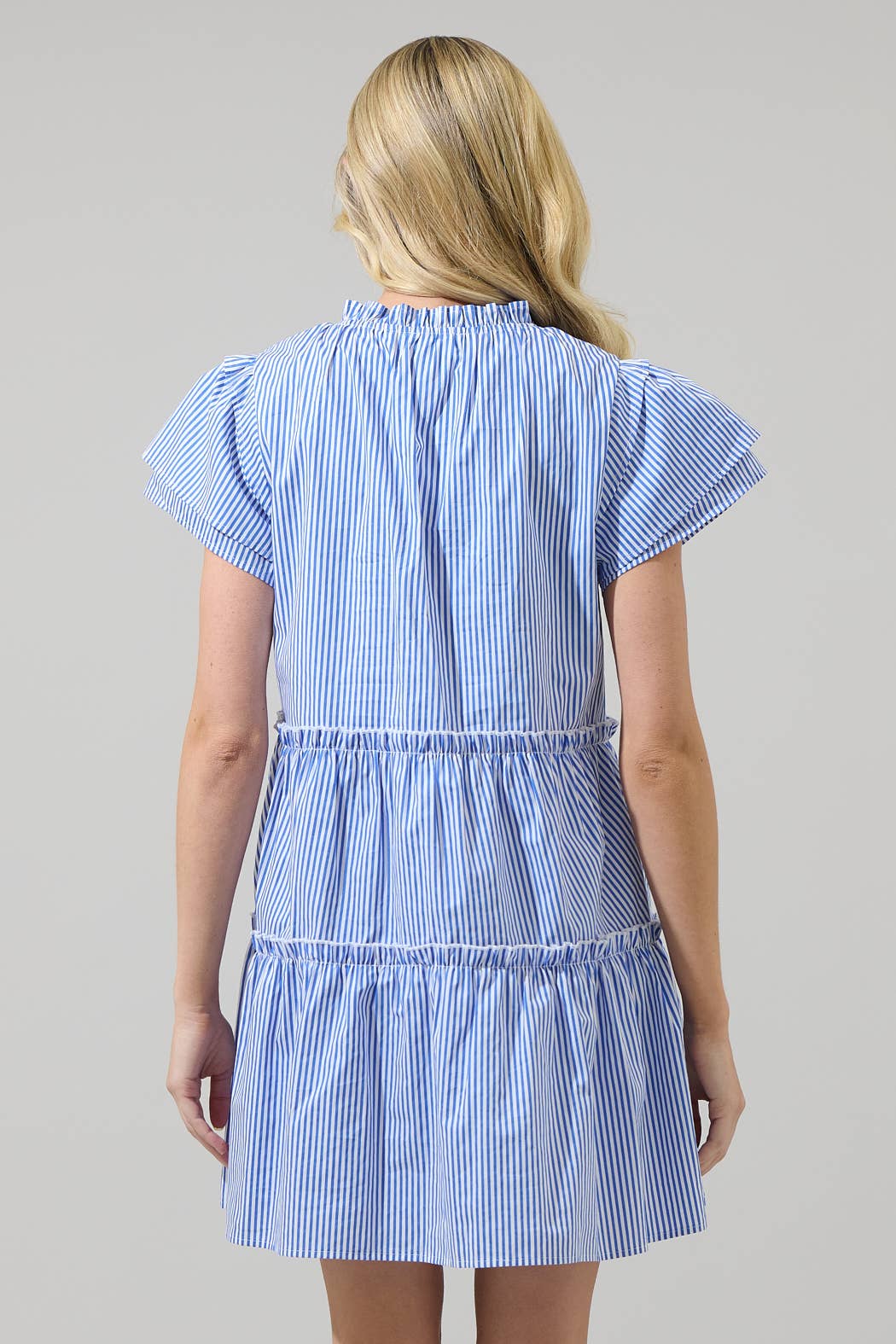Blues Empire Tiered Mini Dress