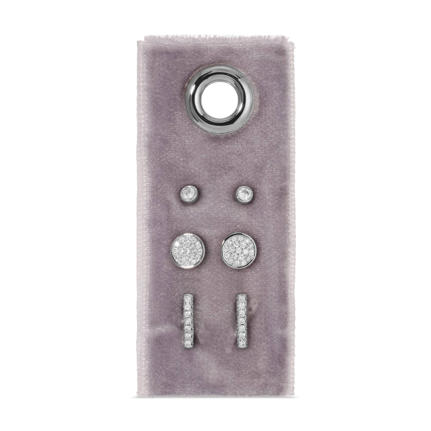 Pave Velvet Stud Set