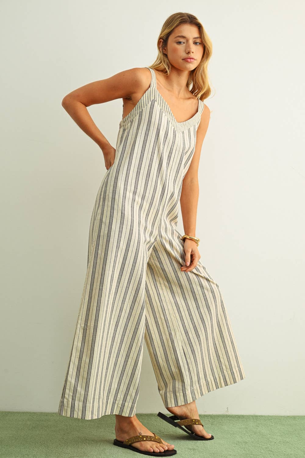SUTTON STRIPED JUMPSUIT