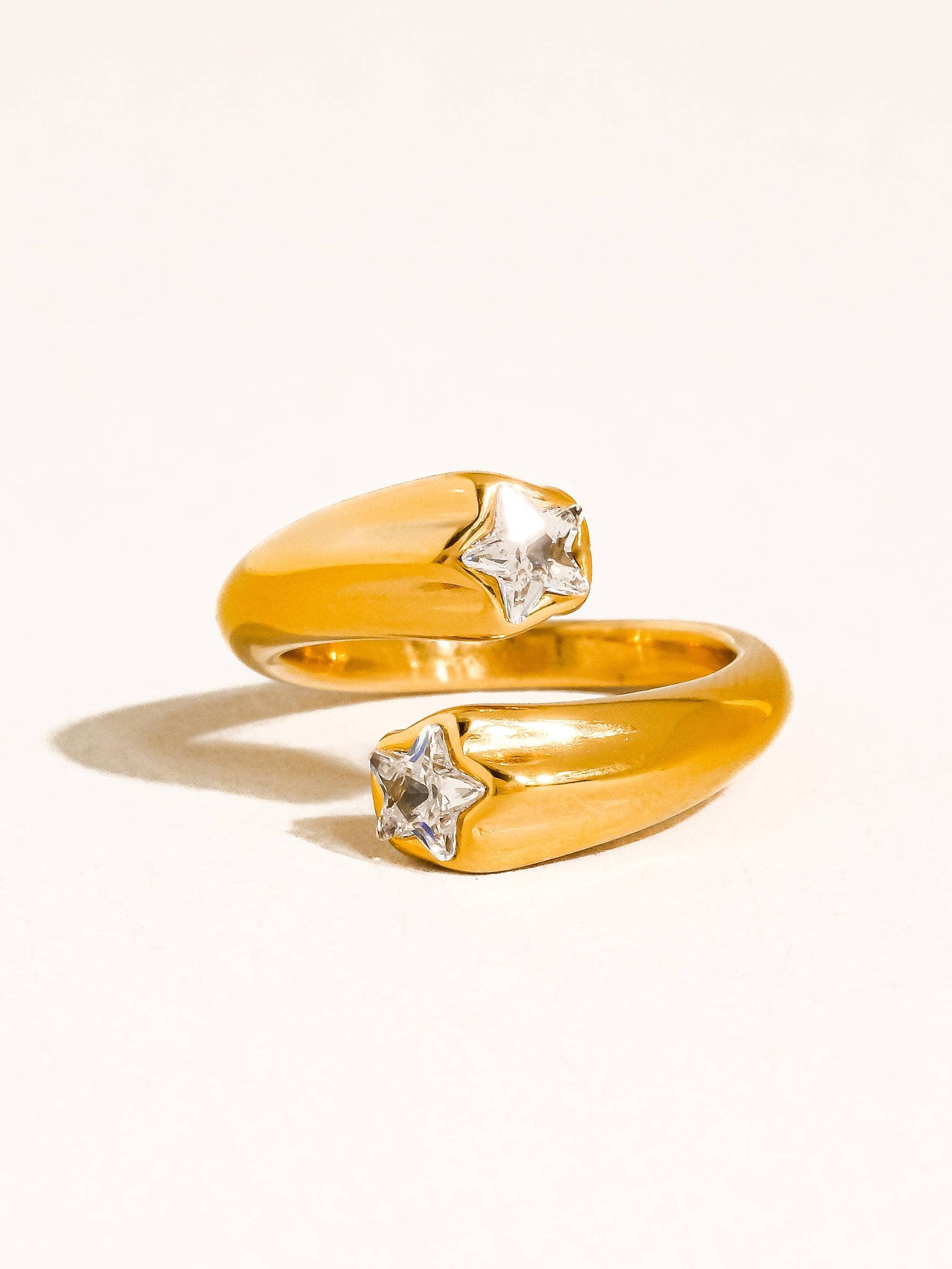 Double Star CZ Ring