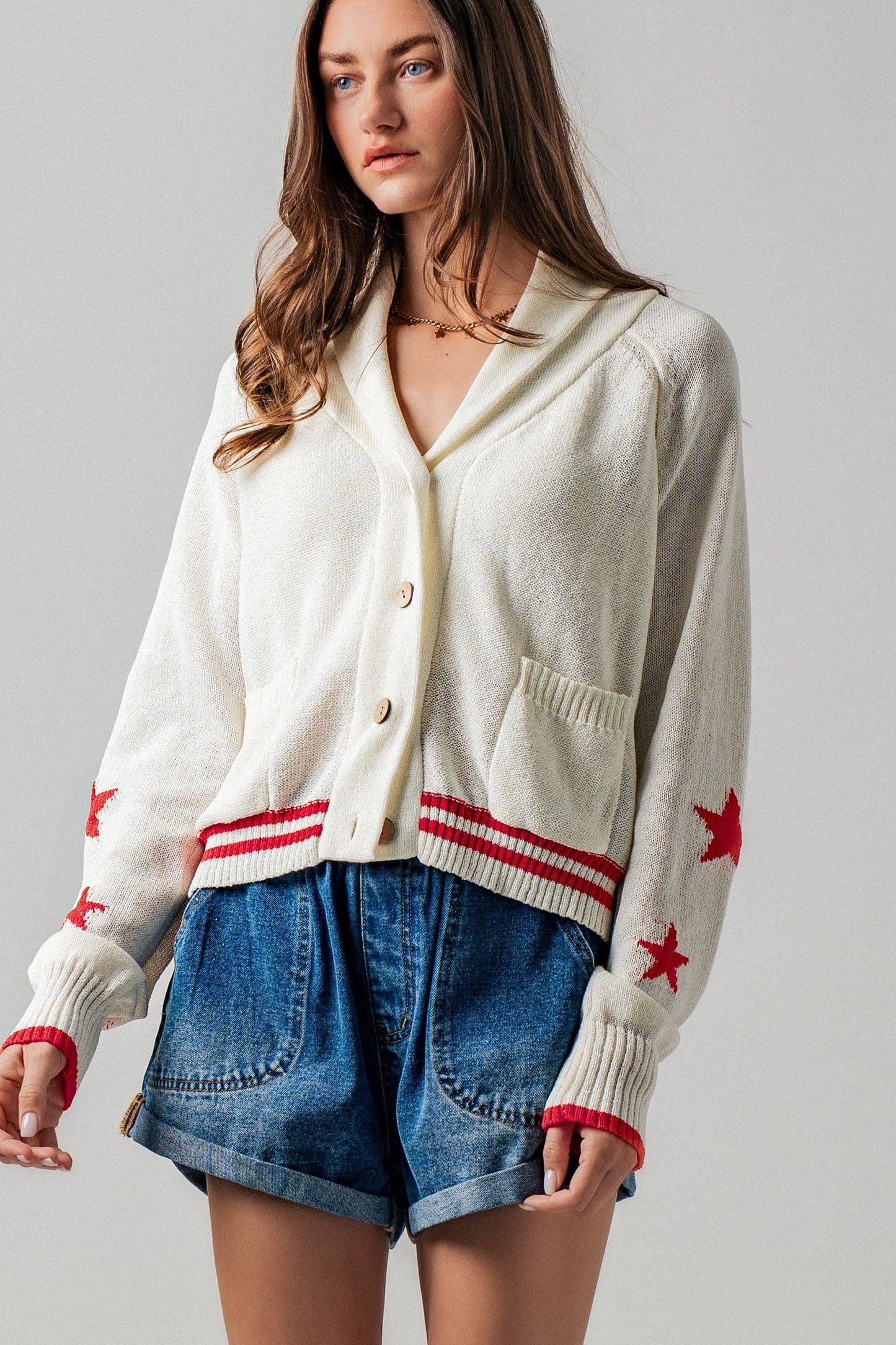 American Flag Knit Cardigan