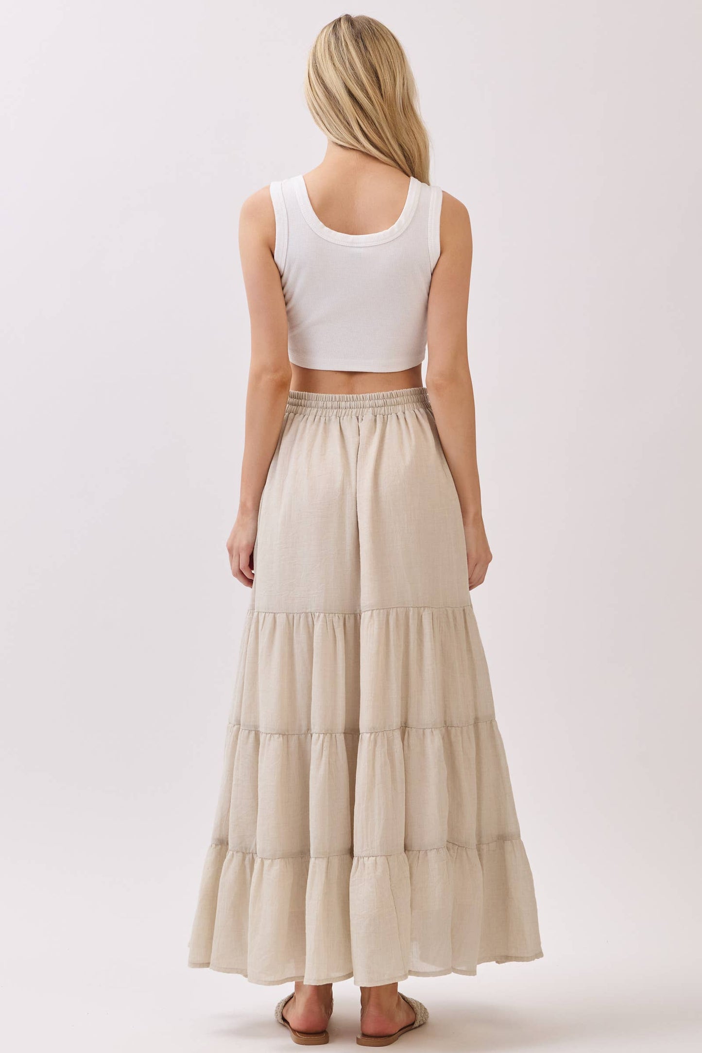 Coconut Tie Maxi Skirt