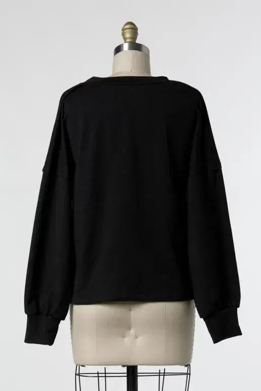 Terry Long Sleeve Top
