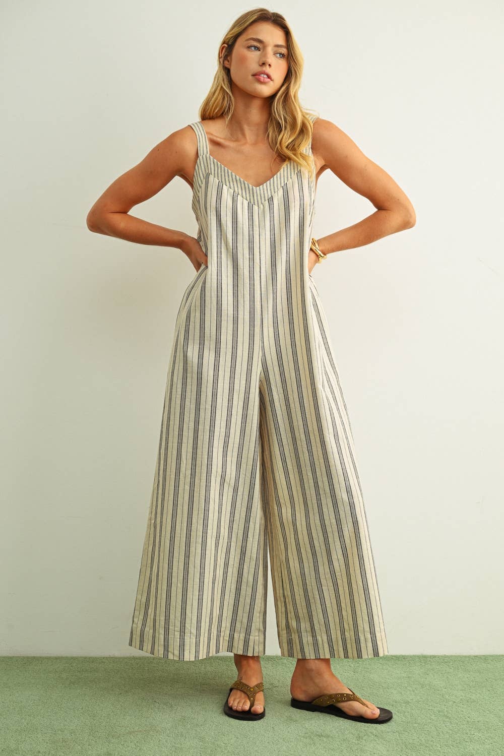 SUTTON STRIPED JUMPSUIT