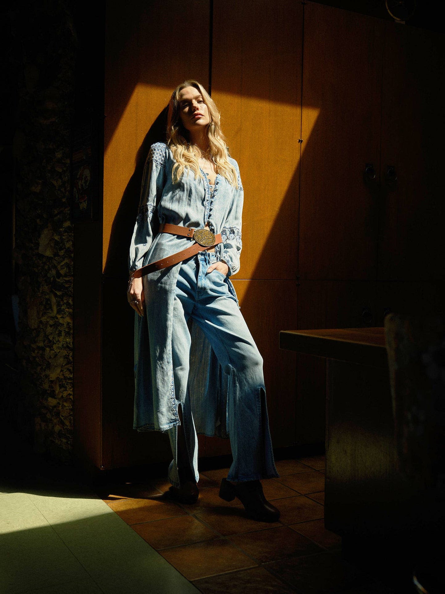 Embroidered Tencel Maxi Dress