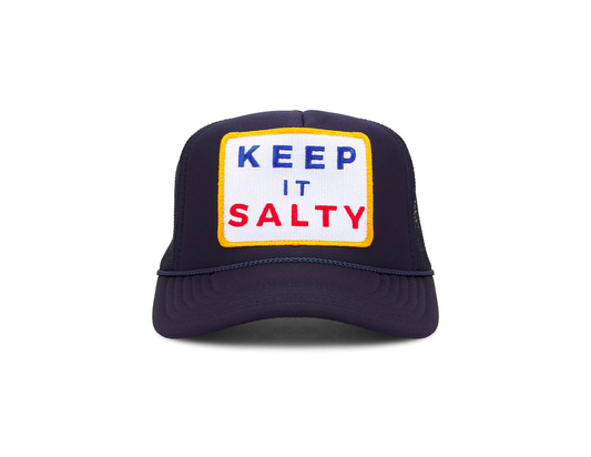 Keep It Salty Trucker Hat in Navy