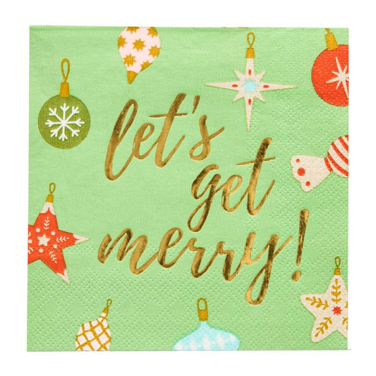 'Let's Get Merry' Cocktail Napkins/26pk