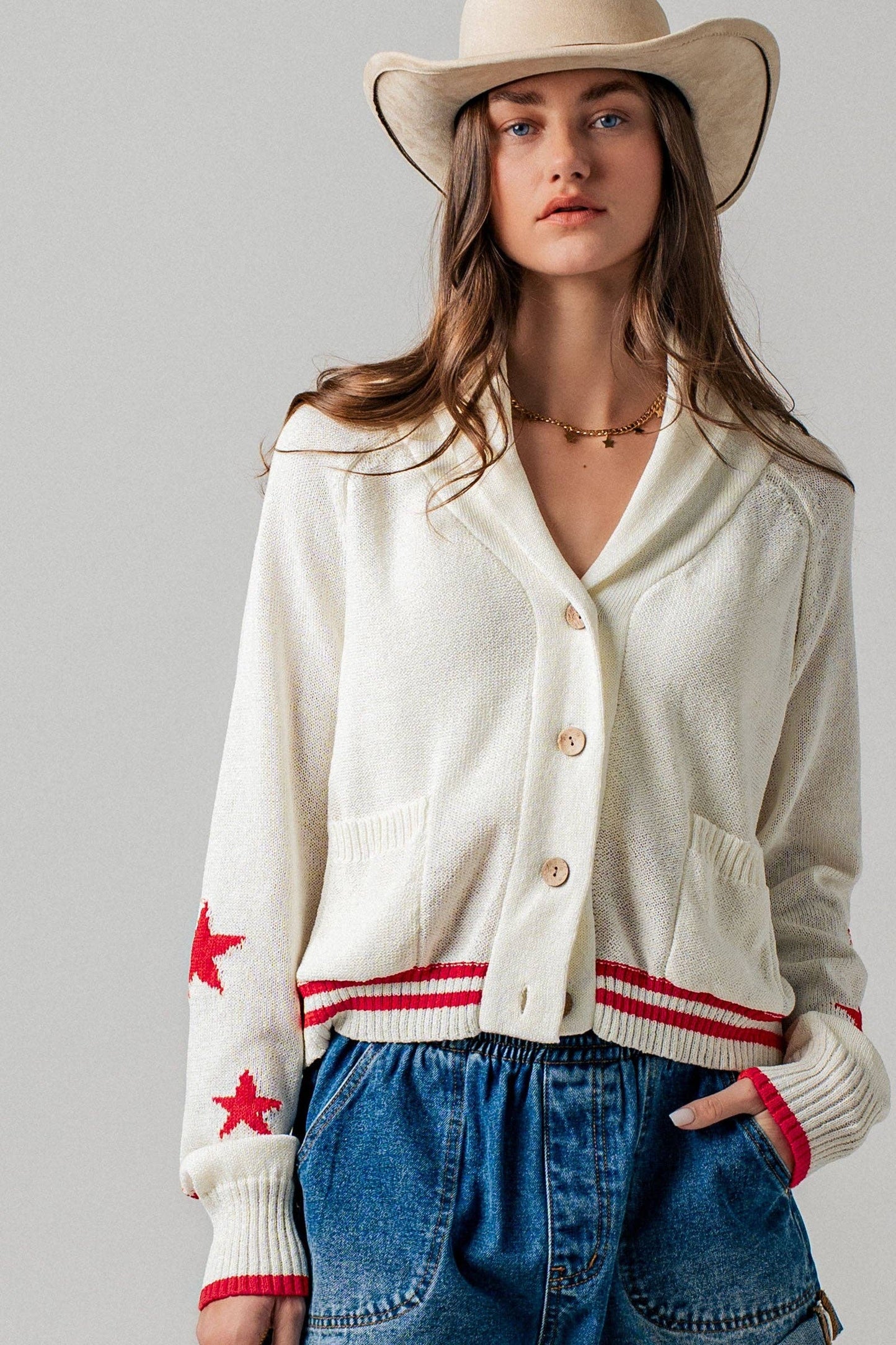 American Flag Knit Cardigan