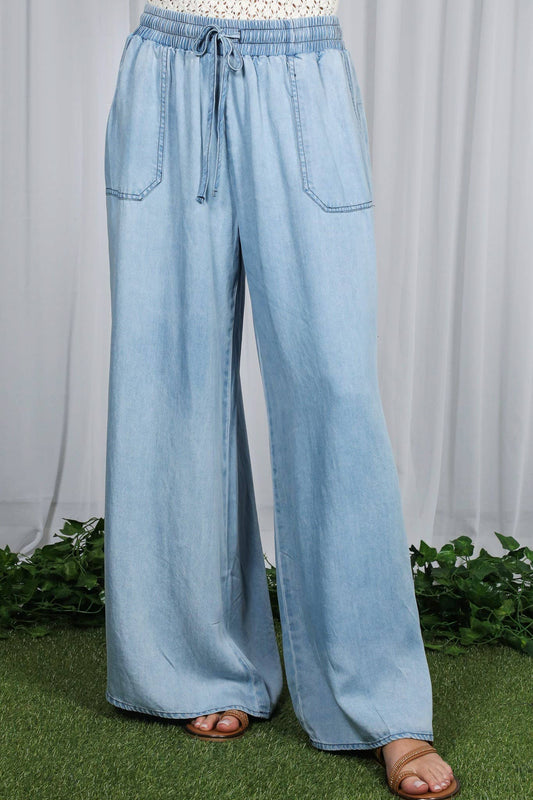 Chambray Denim Pants