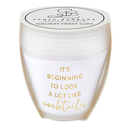 Wine Gold Foil Frost Cup - Cocktails - Set of 8