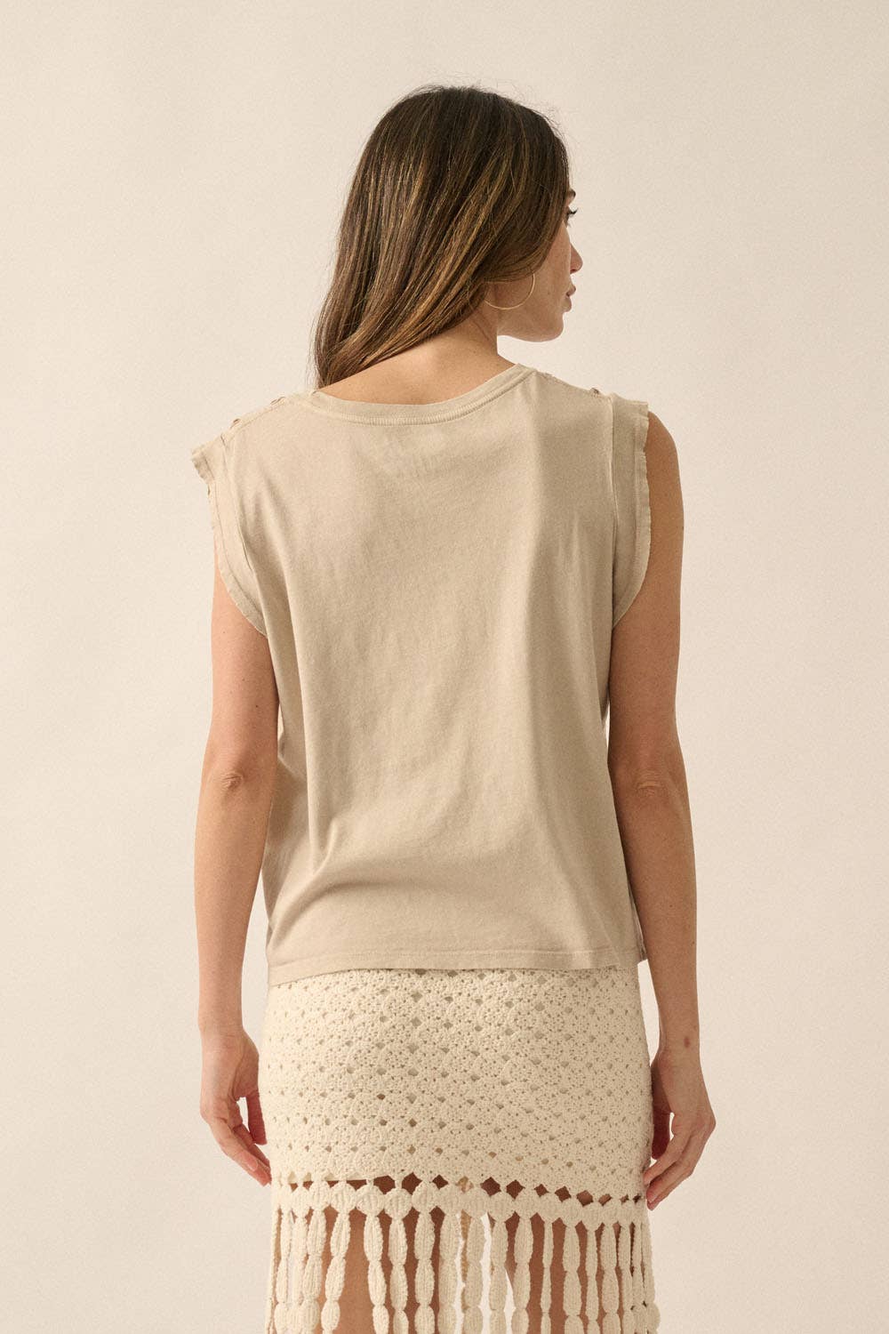 Kiss Kiss Lips Distress Vintage-Wash Graphic Tee