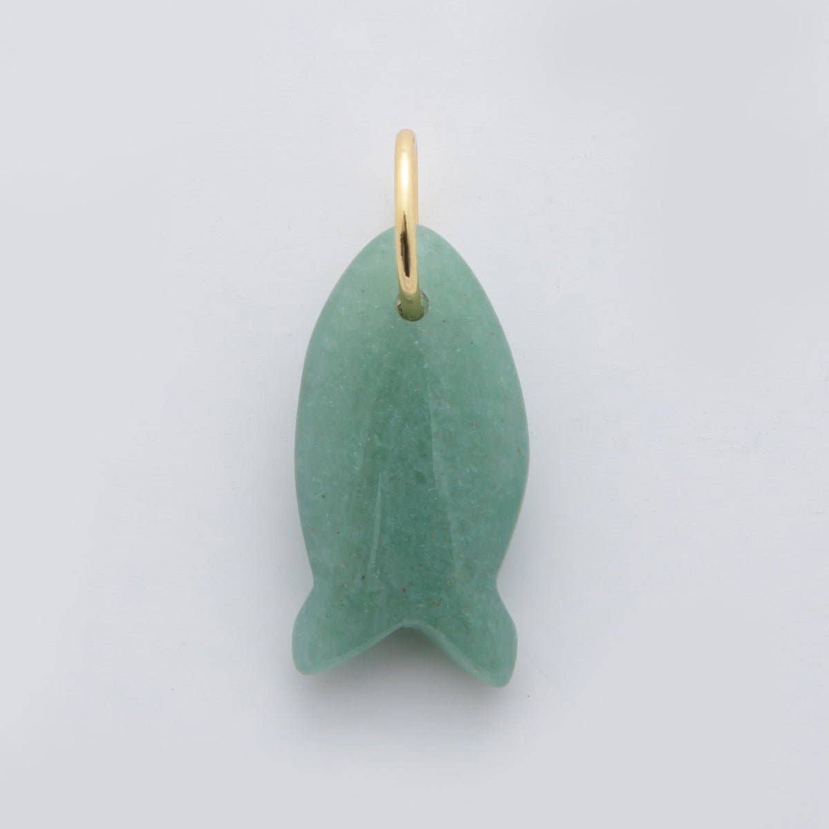 Natural Gemstone Fish Charm