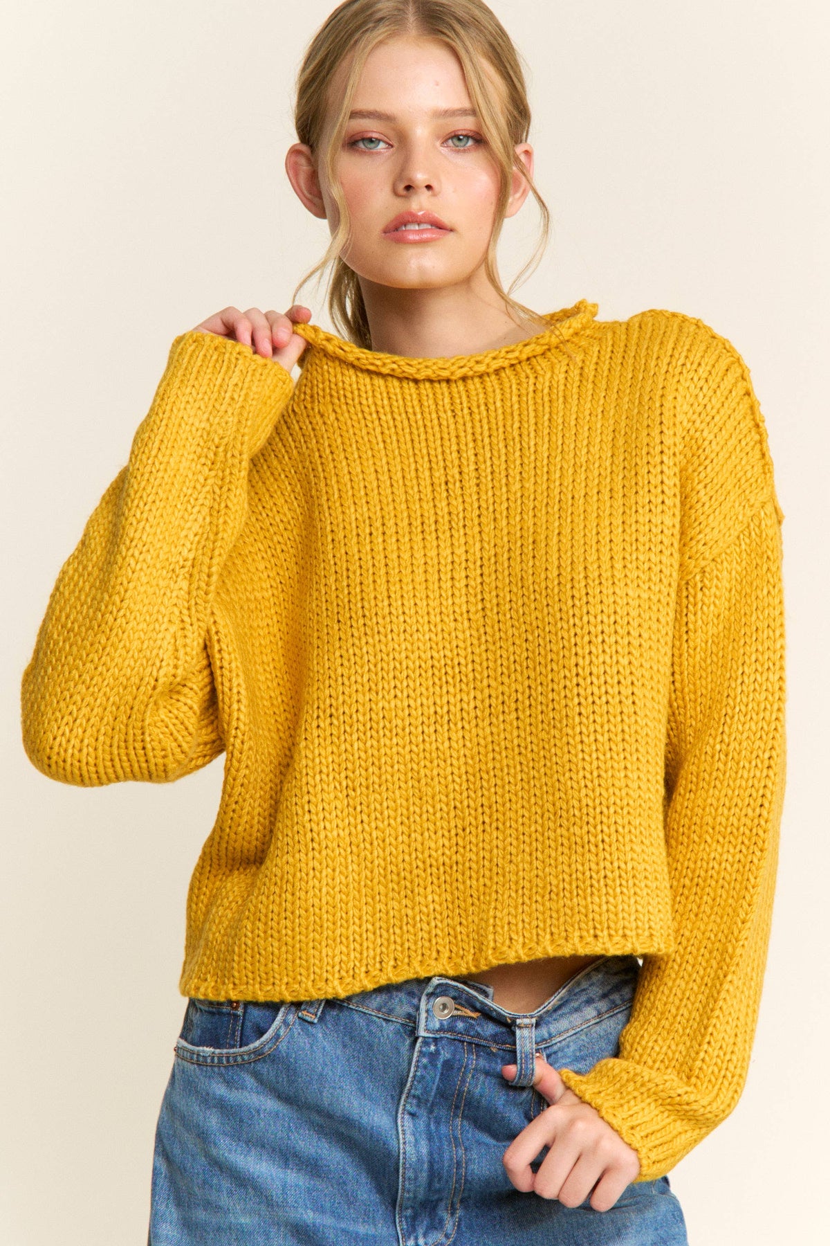 Golden Hour Cropped Sweater