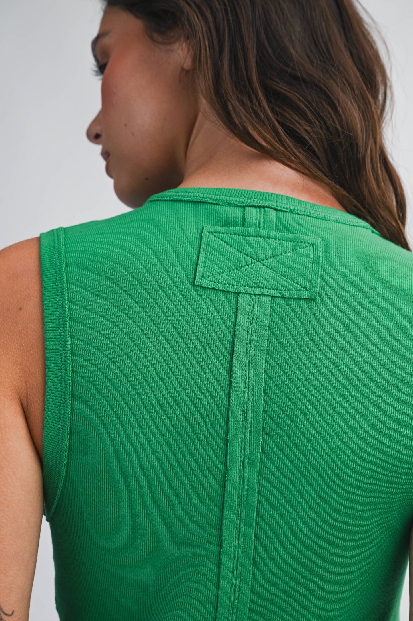 Ribbed V-Neck Tank Top