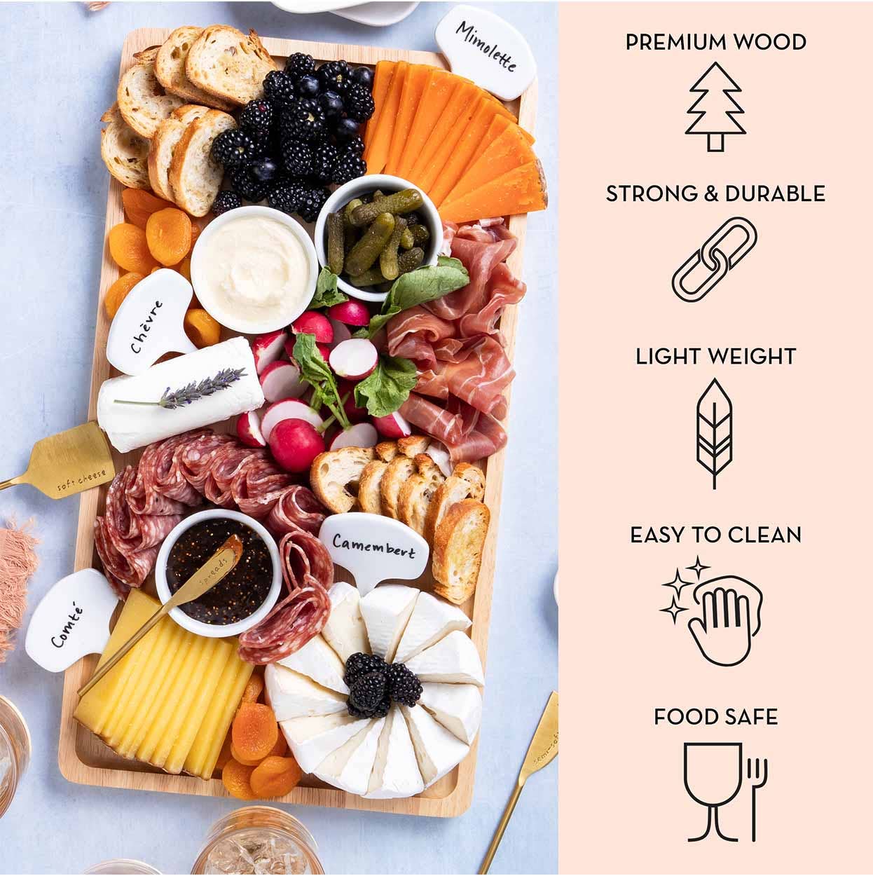 Charcuterie Board & Accessories Kit