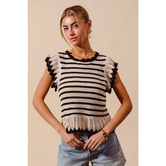 STRIPE SWEATER TOP