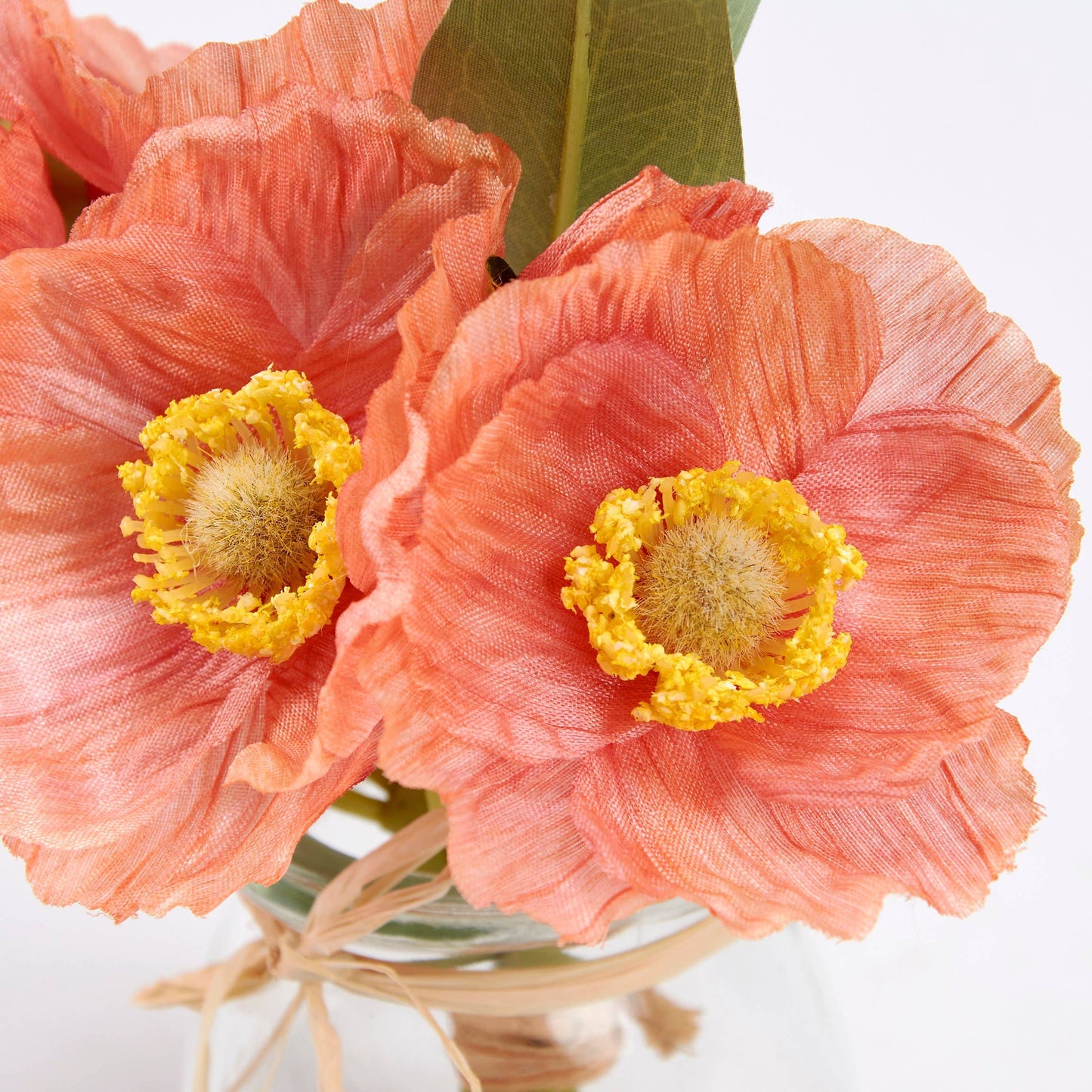 Peach Poppies Vase