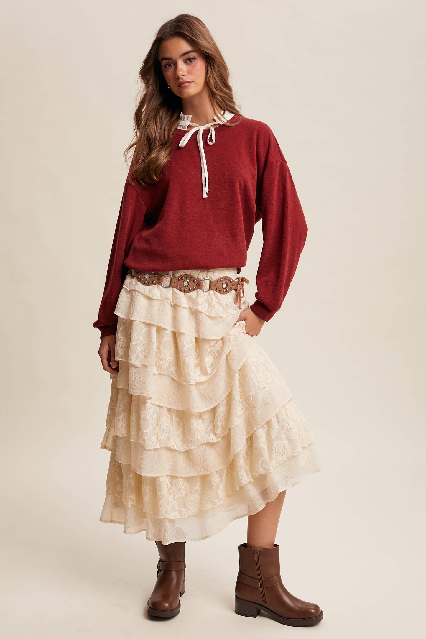 Brushed Knit Pullover Top