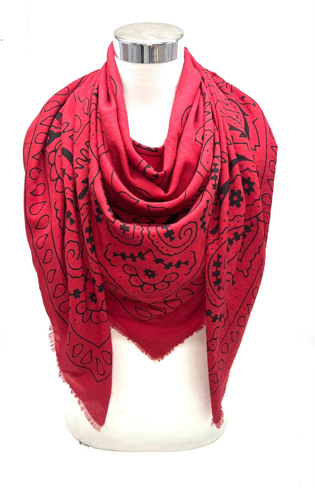 Oversized Paisley Square Scarf