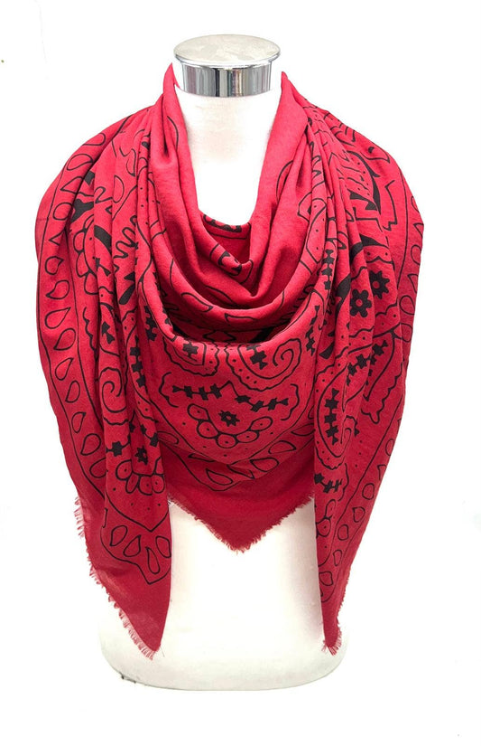 Oversized Paisley Square Scarf